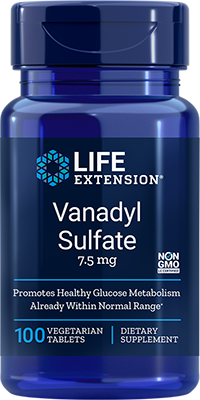 Vanadyl Sulfate, 7.5 mg, 100 comprimidos vegetarianos - Life Products Br