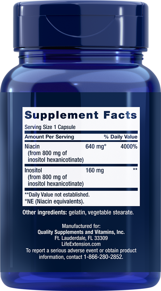 No Flush Niacin, 640 mg, 100 cápsulas - newfoodsbr