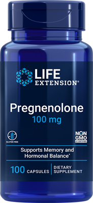 Pregnenolone, 100 mg, 100 Cápsulas - newfoodsbr