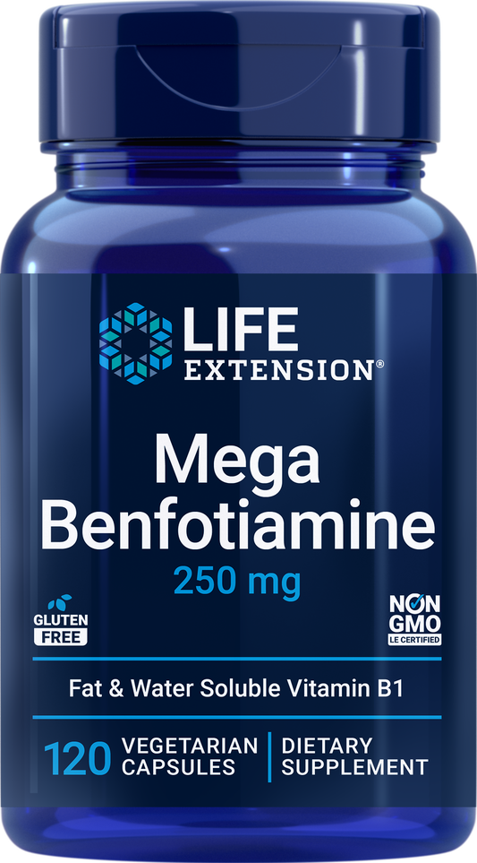 Mega Benfotiamine, 250 mg, 120 cápsulas vegetarianas