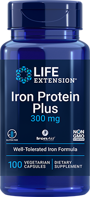 Iron Protein Plus, 300 mg, 100 Cápsulas Vegetarianas - newfoodsbr