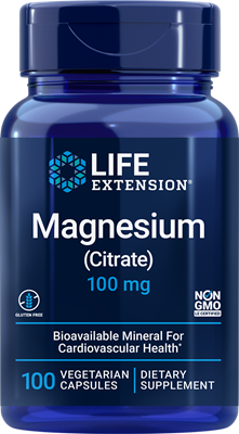Magnesium (Citrate), 100 mg, 100 Cápsulas Vegetarianas - newfoodsbr