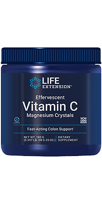 Effervescent Vitamin C Magnesium Crystals, 180 Gramas - newfoodsbr