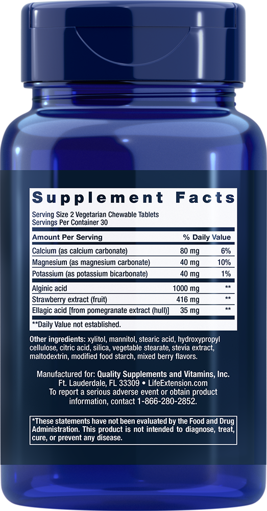 Esophageal Guardian (Berry), 60 vegetarian chewable comprimidos - newfoodsbr