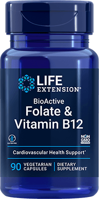 BioActive Folate & Vitamin B12, 90 Cápsulas Vegetarianas - newfoodsbr