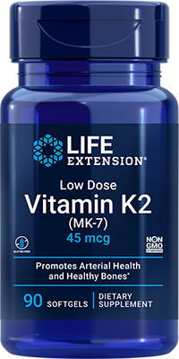 Low Dose Vitamin K2, 45 mcg, 90 Softgels - newfoodsbr