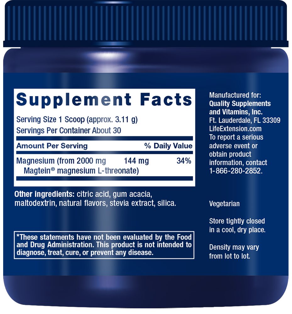 Neuro-Mag® Magnesium L-Threonate (Tropical Punch), 93.35 Gramas - newfoodsbr