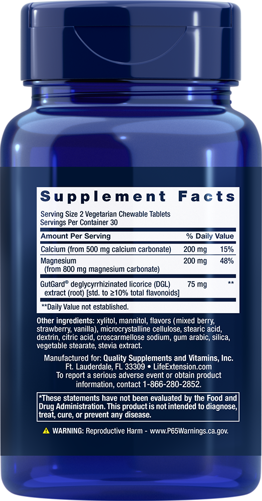 EsophaCool™, 60 vegetarian chewable comprimidos - newfoodsbr