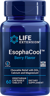 EsophaCool™, 60 vegetarian chewable comprimidos - newfoodsbr