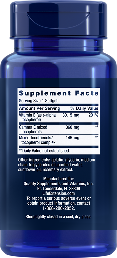 Gamma E Mixed Tocopherols & Tocotrienols, 60 Softgels - newfoodsbr