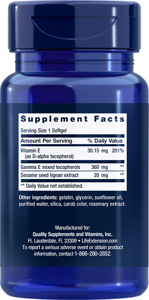 Gamma E Mixed Tocopherols, 60 Softgels - newfoodsbr