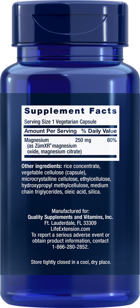 Extend-Release Magnesium, 60 Cápsulas Vegetarianas - newfoodsbr
