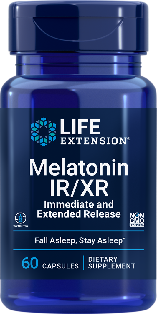 Melatonina IR/XR, 60 Cápsulas