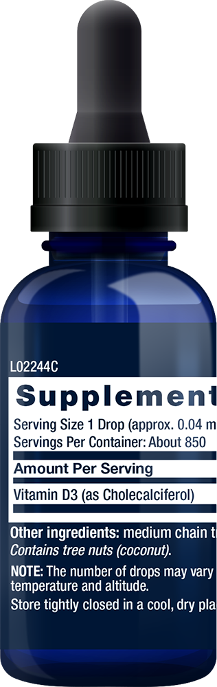 Vitamina D3 Líquida, 50 mcg (2000 IU), 29.57 ml - newfoodsbr