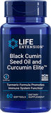 Black Cumin Seed Oil and Curcumin Elite™, 60 Softgels - newfoodsbr