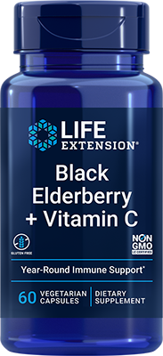 Black Elderberry + Vitamin C, 60 Cápsulas Vegetarianas - newfoodsbr