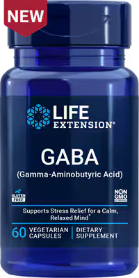 GABA (Ácido Gama-Aminobutírico), 60 cápsulas vegetarianas