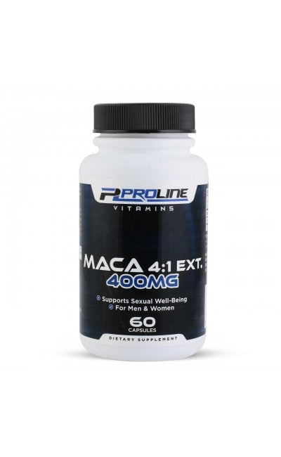 Maca Peruana Extrato 4:1, 400mg — Proline Vitamins, 60 Cápsulas