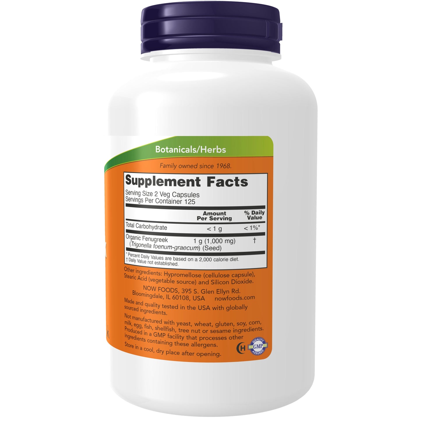 Feno-Grego, 500 mg, 250 Cápsulas Vegetarianas