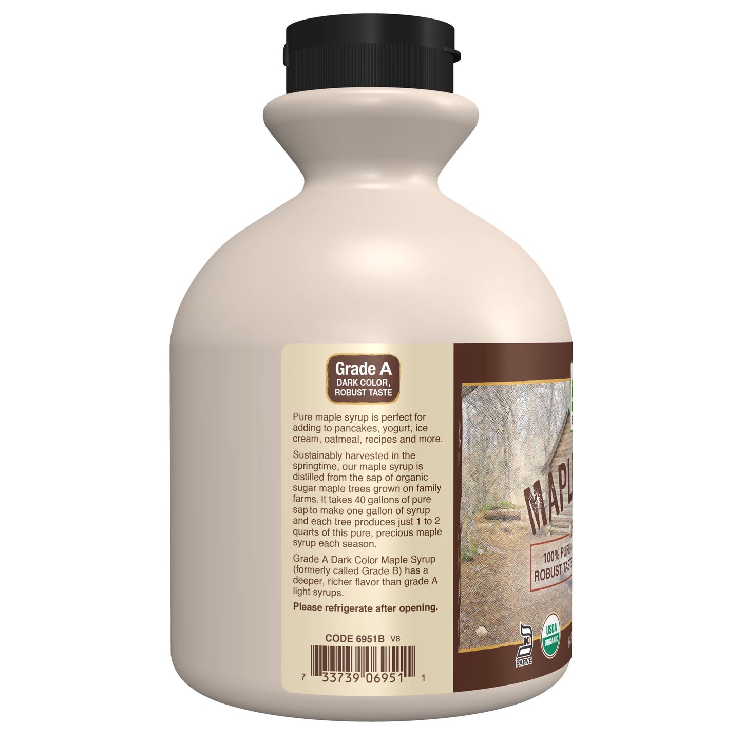 Xarope de Bordo, Grau Orgânico A, Cor Escura, (1,89 L)