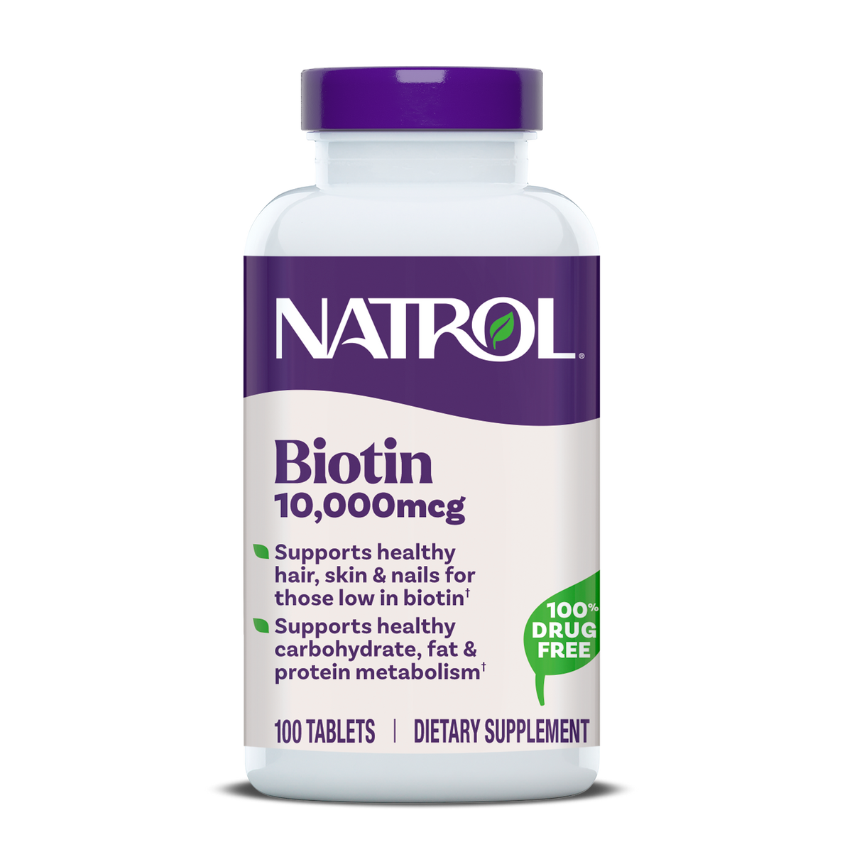 Biotina 10.000mcg — Natrol, 100 Comprimidos