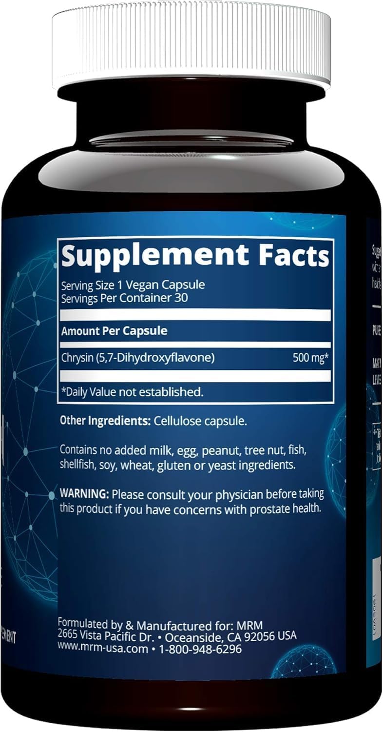 Suplemento Chrysin 500mg – controle estrogênio