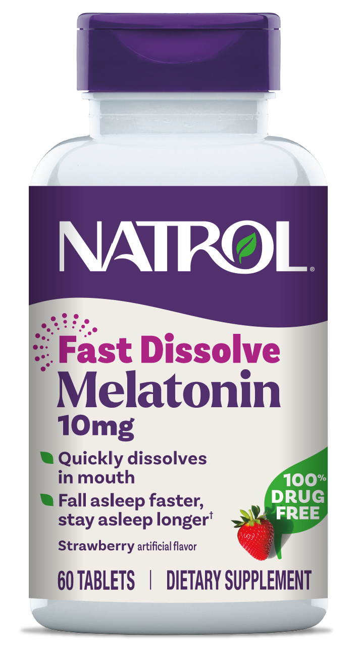 Melatonina 10mg Dissolução Rápida — Natrol, 60 Comprimidos