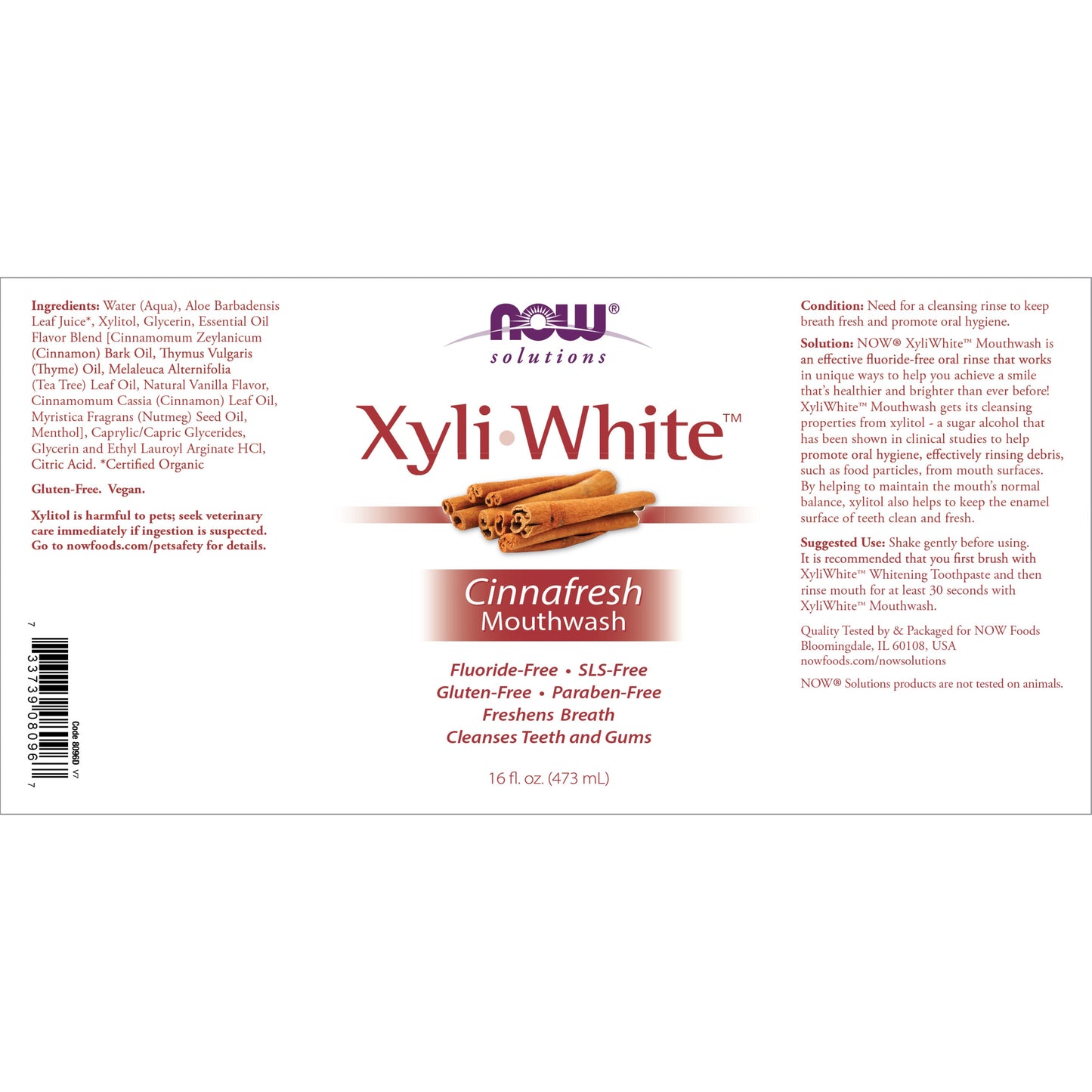 XyliWhite™, Cinnafresh Colutório, ( 473 ml)