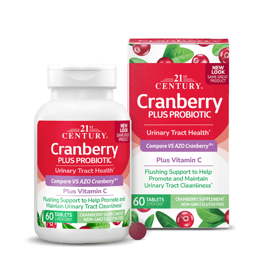 Cranberry Plus Probiótico — 21st Century, 60 Comprimidos