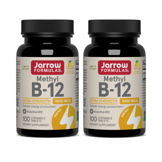 Metil B-12 Força Extra 1.000mcg (Limão) — Jarrow Formulas, 100 Comprimidos Mastigáveis
