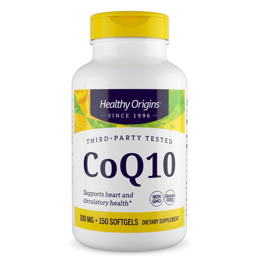 CoQ10 (Ubiquinona) 100mg - Healthy Origins, 150 Softgels