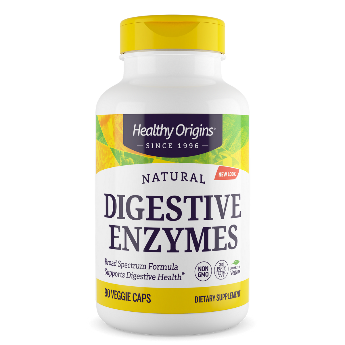 Digestive Enzymes (Blend Amplo de Enzimas) - Healthy Origins, 90 Capsulas Vegetarianas
