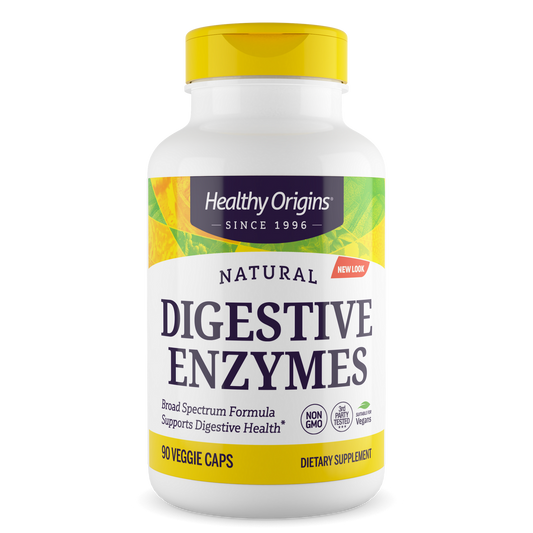 Digestive Enzymes (Blend Amplo de Enzimas) - Healthy Origins, 90 Capsulas Vegetarianas