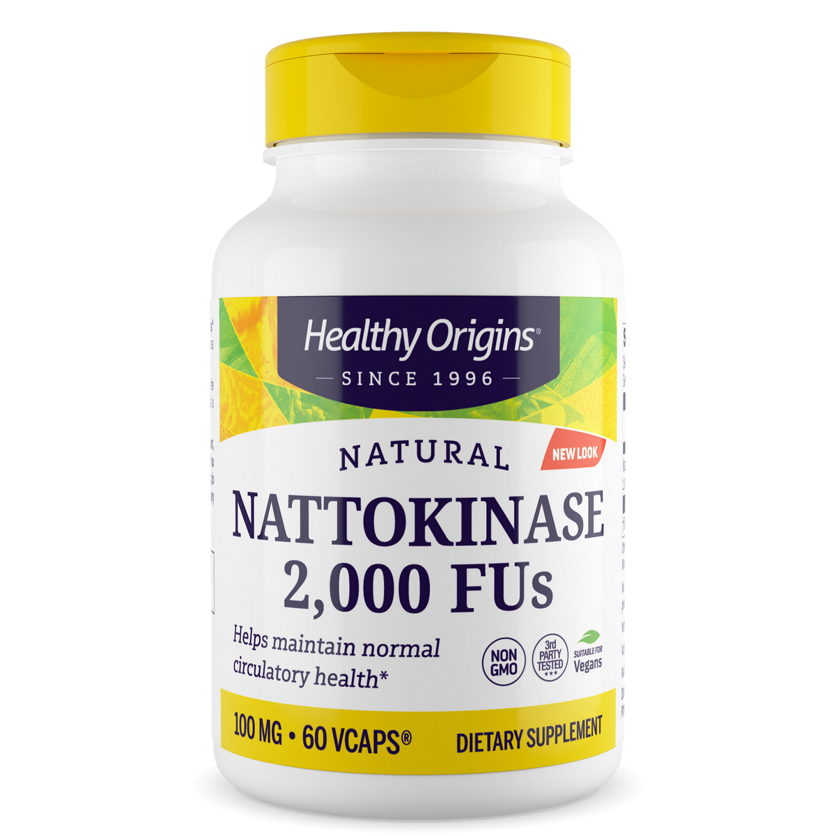 Nattokinase 2,000 FU's (100 mg.) 60 vcaps Healthy Origins