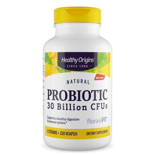 Probiotico 30 Bilhoes CFU (8 Cepas, Estavel em Temperatura Ambiente) - Healthy Origins, 150 Capsulas