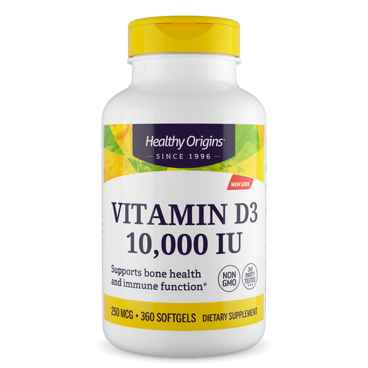 Vitamina D3 10.000 360s HEALTHY Origins c/ Mct oil