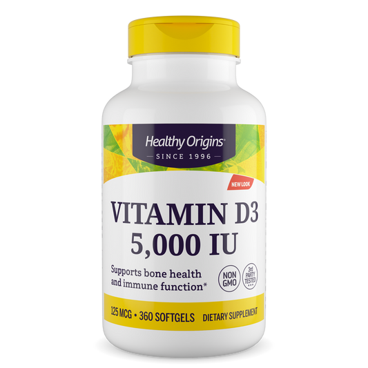 Vitamina D3 5.000 360s Healthy Origins c/ Mct Oil