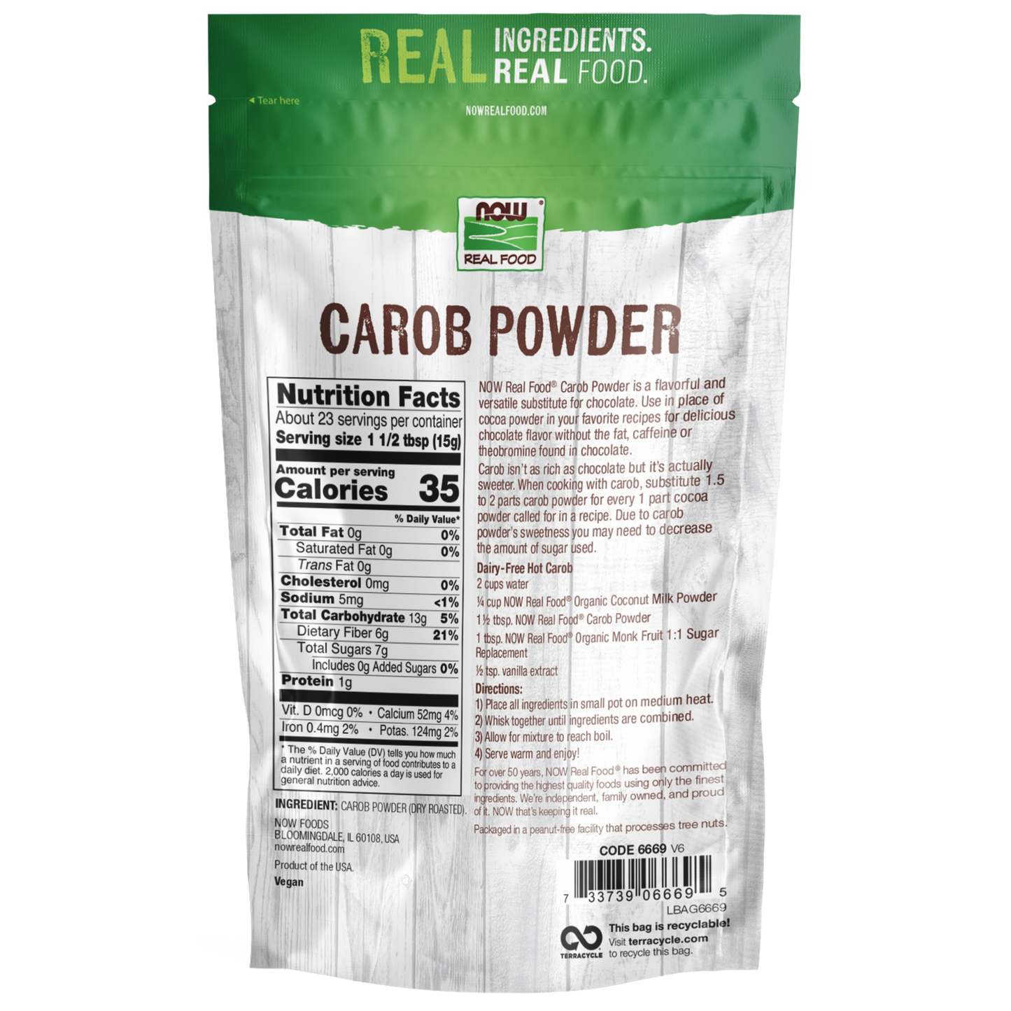 Alfarroba em Pó, (340 g)