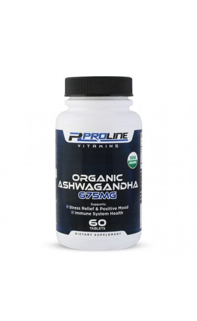 Ashwagandha Orgânica 675mg — Proline Vitamins, 60 Tabletes