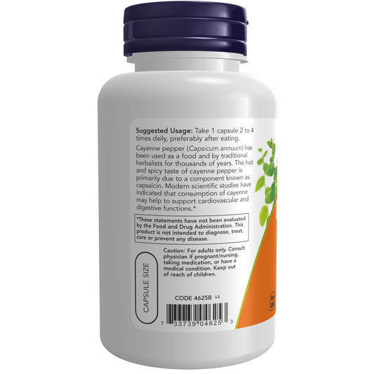 Caiena 500 mg, 100 Cápsulas Vegetarianas