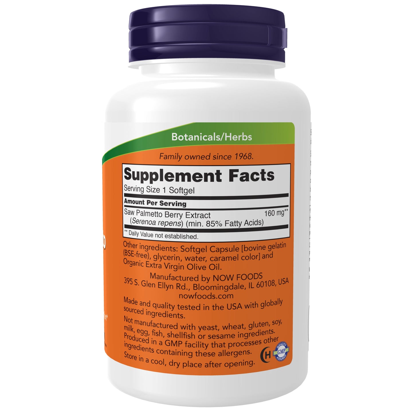 Extrato de Saw Palmetto, 160 mg, 240 Softgels