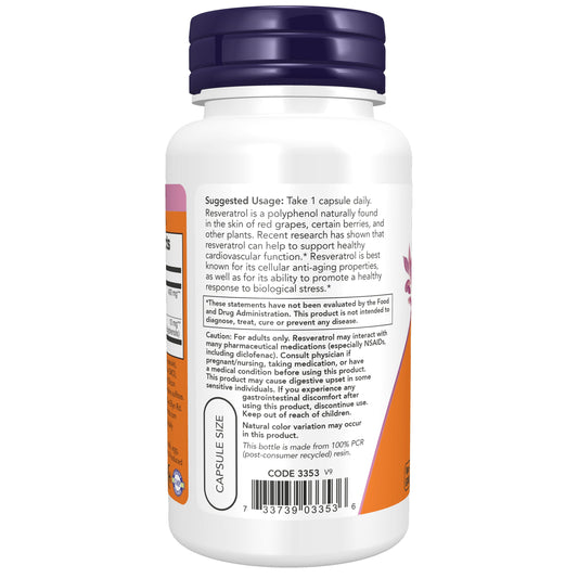 Resveratrol, 200 mg, 60 Cápsulas Vegetarianas