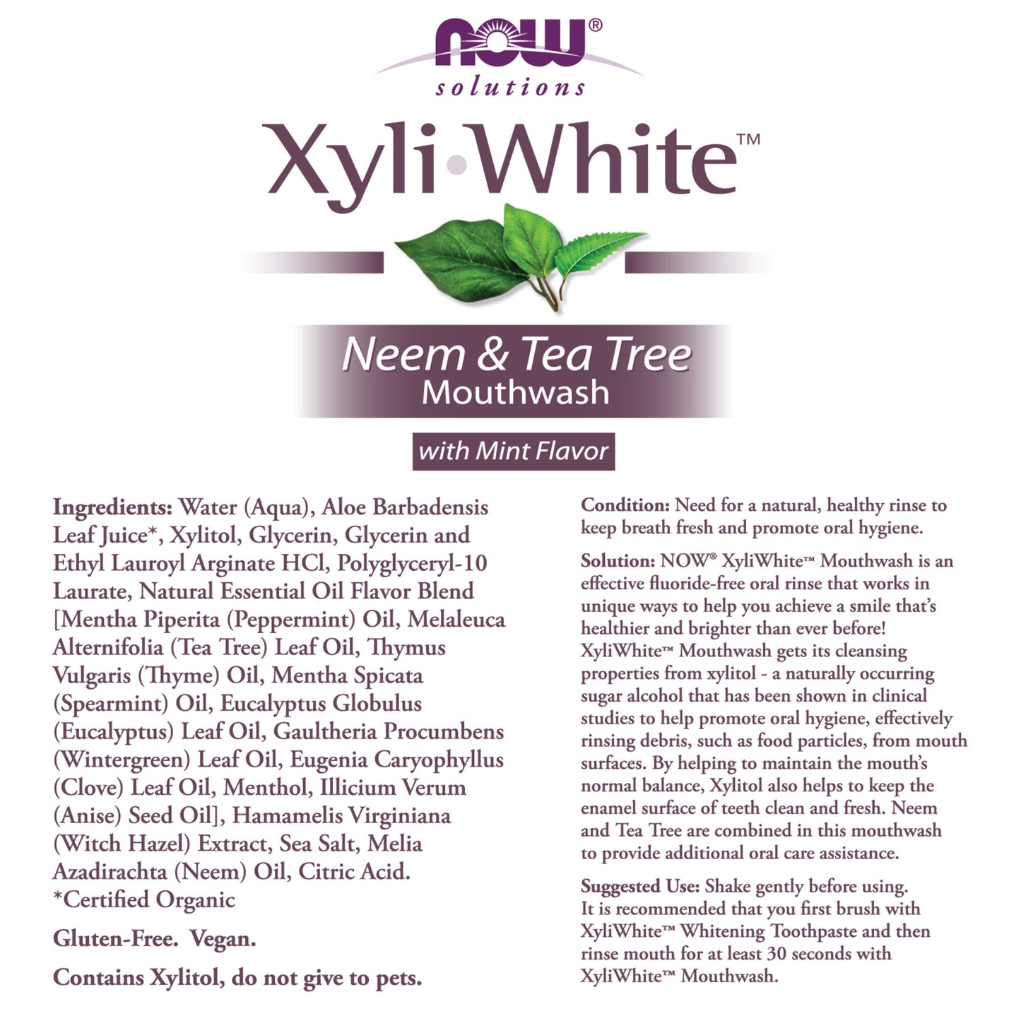 XyliWhite™, Colutório Neem e Tea Tree, ( 473 ml)
