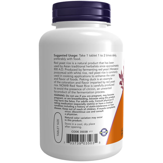 Arroz Fermentado Vermelho, 1200 mg, 120 Tablets