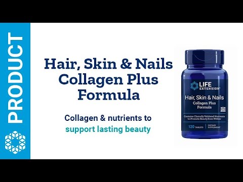 Hair, Skin & Nails Collagen Plus Formula, 120 Comprimidos