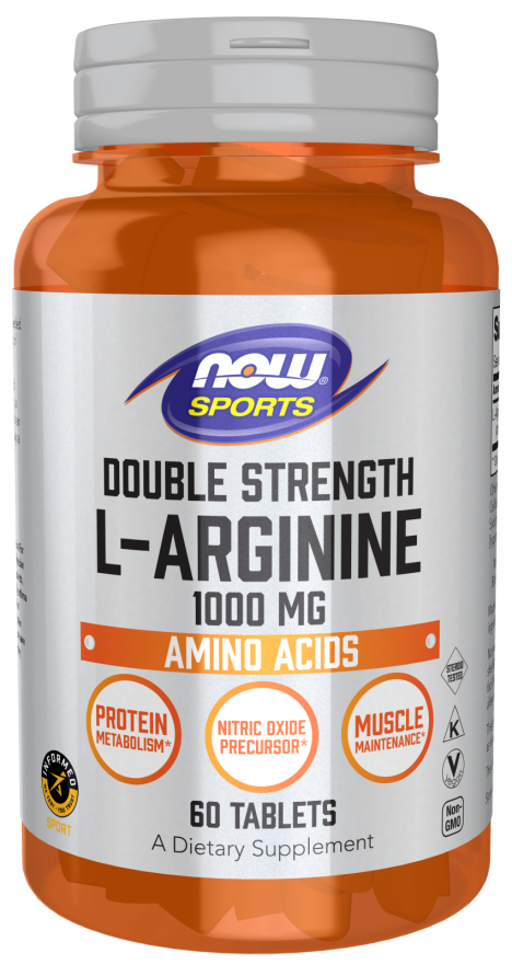 L-Arginina 1000 mg, Força Dupla, 60 Tablets