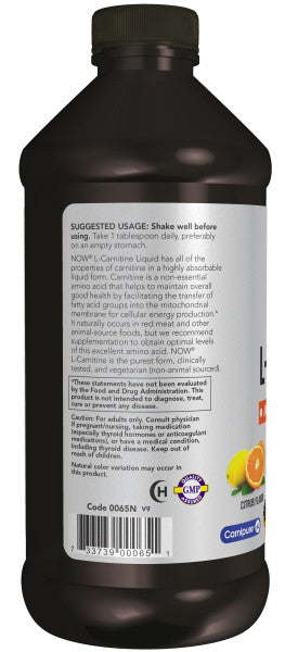 L-Carnitina Líquida 1000 mg, Cítrico, (473 ml)