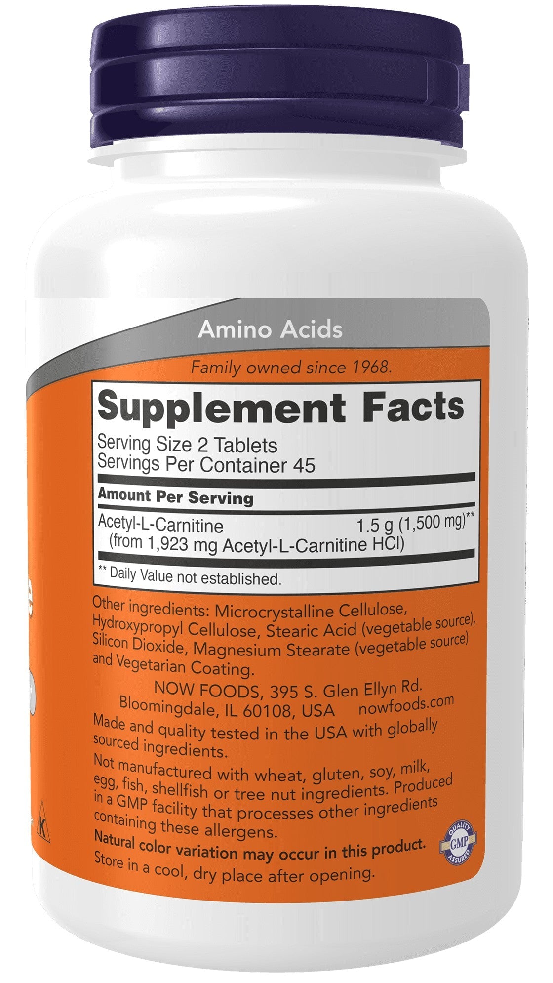 Acetil-L-Carnitina 750 mg - 90 comprimidos-Now Foods-Aminoácidos,Suplementos