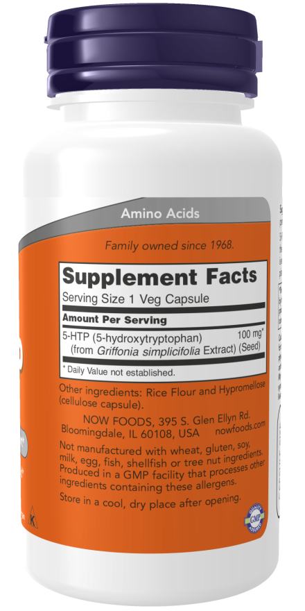 5-HTP, 100 mg, 60 Cápsulas Vegetarianas