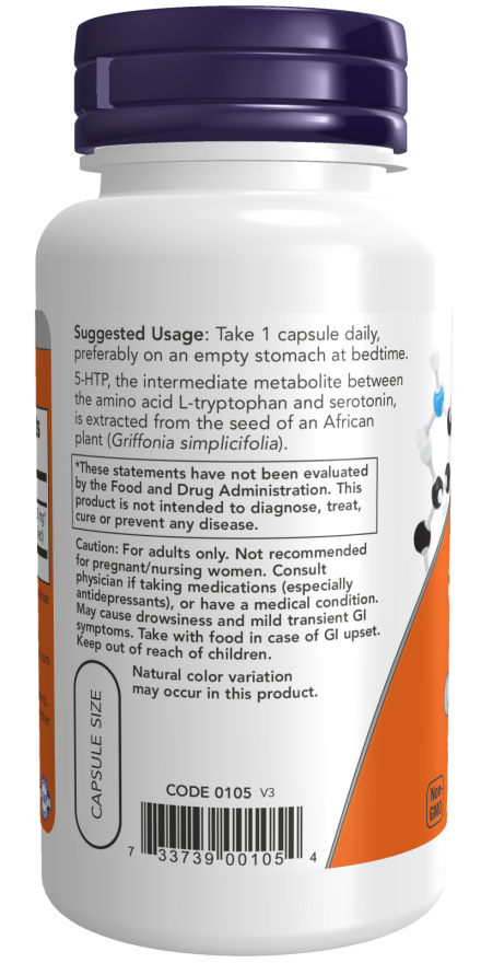 5-HTP, 100 mg, 60 Cápsulas Vegetarianas